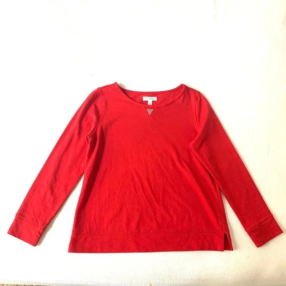 Kim Rogers petite scoop neckline pullover red sweater size PS - Picture 2 of 4